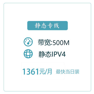 500M静态IP商务专线